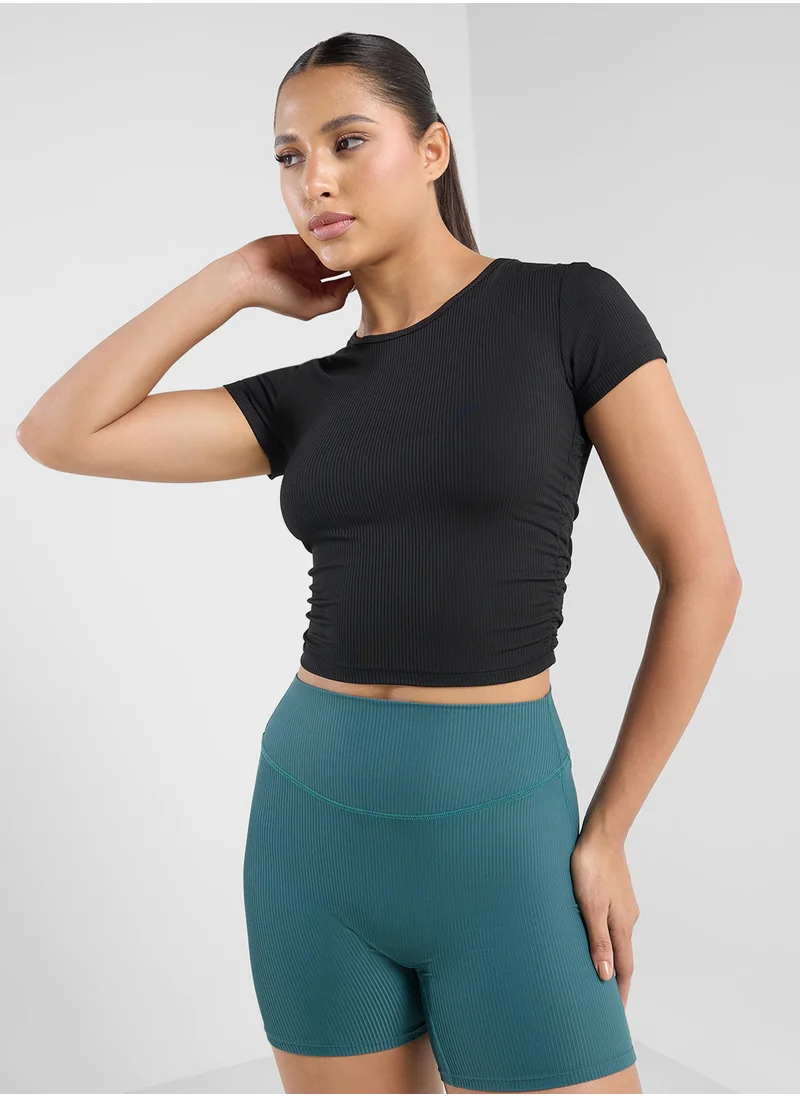 فورورد Fitted Ruched T-Shirt
