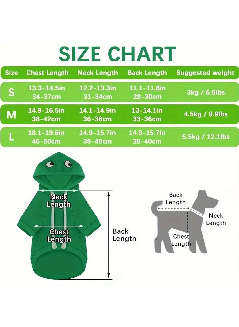 Goolsky - Adorable Frog-Themed Pet Hoodie - Cozy Knit Sweatshirt for Small to Extra-Small Cats, Perfect for All Seasons, Transformation, Hoodie Medium - Image 1