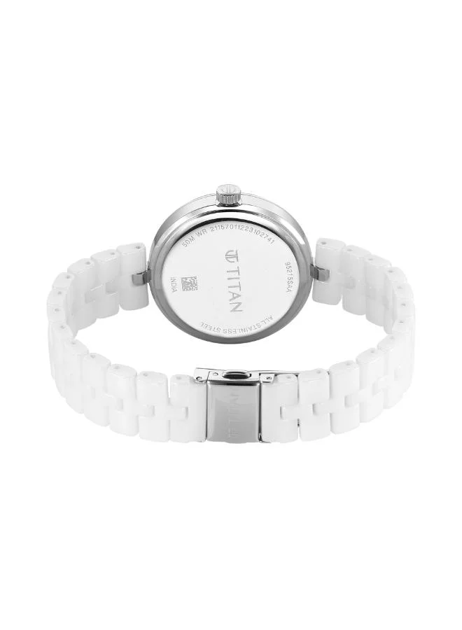 TITAN Women Analog Display Watch With White Ceramic Strap - 95215KC01