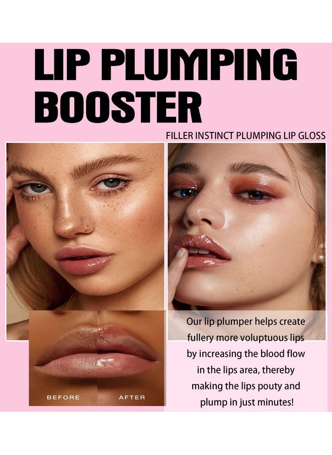 Easilydays - Easilydays Lifter Gloss, Spicy Lip Plumping Booster Lip Gloss Glossy Lipstick, Hydrating, Volumizes, High-Shine, Fuller Lip Plumper Lip Mirror Lip Glaze, Plump&Pout Lip Plumper for Women Girls (#01) - Image 1