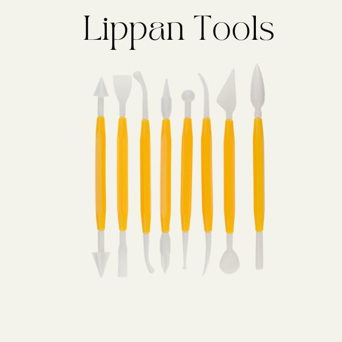 Decordial 8 inches Round MDF Lippan Art Materials kit with lippan Art Tools (1 pcs 8" lippan Art Board, Clay and Mirrors, lippan Art Painting Brush and Set of 6 Acrylic Colour - Image 3