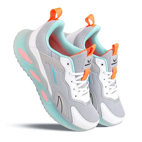 Bersache Lightweight Casual Shoes Sole, Sneakers, Running, Outdoor, Walking, Gym, Training Grey Shoes For Men - 8 Uk - Image 5