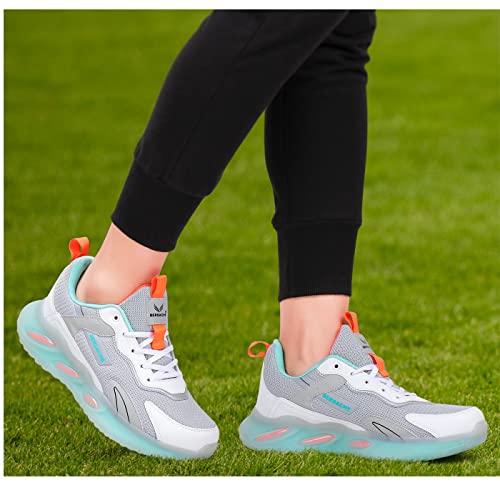 Bersache Lightweight Casual Shoes Sole, Sneakers, Running, Outdoor, Walking, Gym, Training Grey Shoes For Men - 8 Uk - Image 4