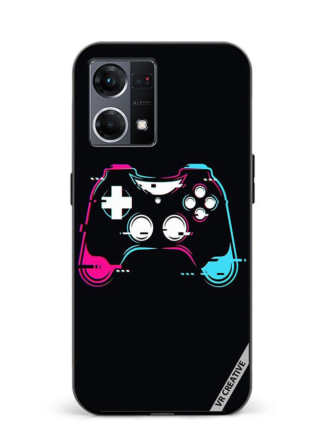 VR CREATIVE Protective Case Cover For Oppo Reno8 4G Ps5 Remote Control Design Multicolour - Image 1