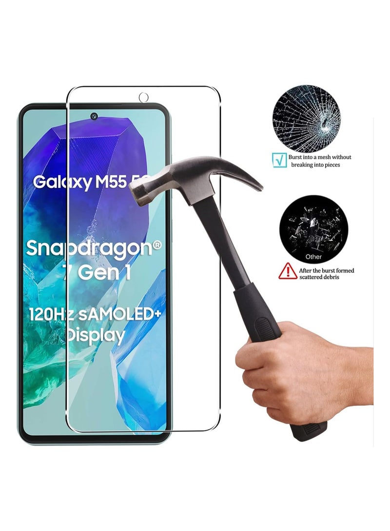 general Transparent protective case for Samsung Galaxy M55 5G, ultra-thin 【shockproof】 【drop-proof】 soft TPU phone case 【reinforced corners】 full-body transparent bumper cover, with 2 pieces of tempered glass - Image 5