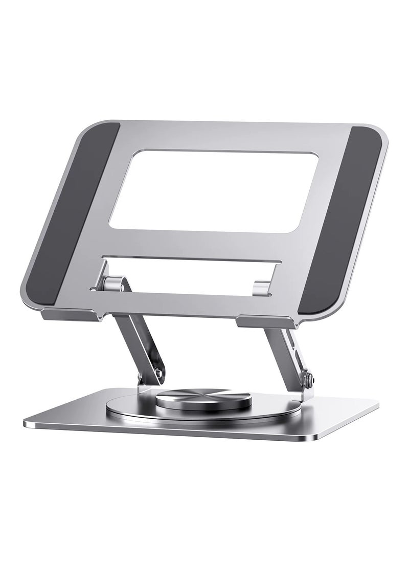 PEGANT PEGANT Rotating Laptop Stand for Desk, 360° Adjustable Ergonomic Portable Foldable Steel 10-16" Laptop Organizer, Lightweight Notebook Holder for Home Office Travel, Compatible with MacBook Dell HP  - Image 1