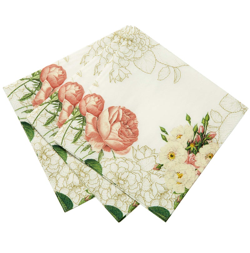 Talking Tables Vintage Floral Napkins | Great For Bridal Shower, Baby Shower, Tea Party, Wedding and Anniversary | Paper, 20 Pack - Image 3