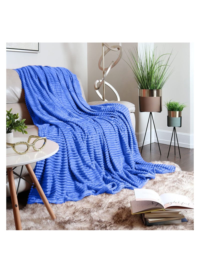 بيير دونا بطانيات من الصوف الفاخر خفيفة الوزن ومضادة للكهرباء الساكنة وبطانية حرارية مثالية للأريكة بطانية مريحة لغرفة المعيشة والسرير والأريكة 200 سم في 150 سم - Image 3