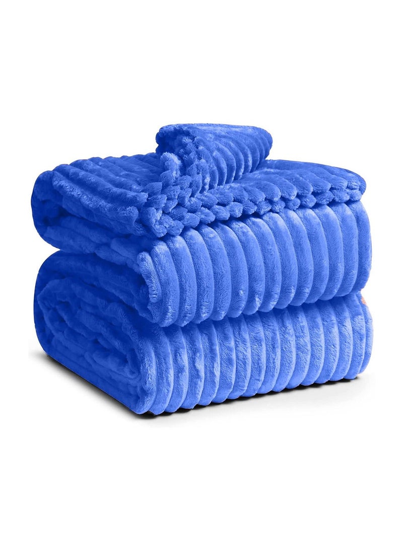 بيير دونا بطانيات من الصوف الفاخر خفيفة الوزن ومضادة للكهرباء الساكنة وبطانية حرارية مثالية للأريكة بطانية مريحة لغرفة المعيشة والسرير والأريكة 200 سم في 150 سم - Image 2