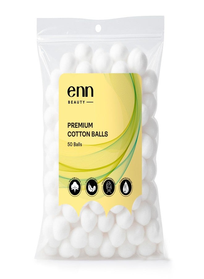 ENN Beauty Premium Cotton Balls - 100% Pure, Soft, Lint-Free & Highly Absorbent - Image 1