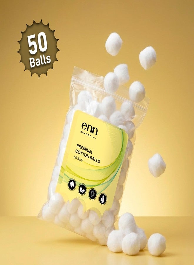 ENN Beauty Premium Cotton Balls - 100% Pure, Soft, Lint-Free & Highly Absorbent - Image 2