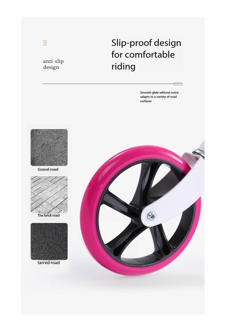 Foldable Adult Kick Scooter - Lightweight, Height-Adjustable Handlebars, Anti-Skid Wheels, Powerful Brakes - Portable Scooter for Urban Commuting, Supports Up to 100KG(YS106-Black) - Image 5