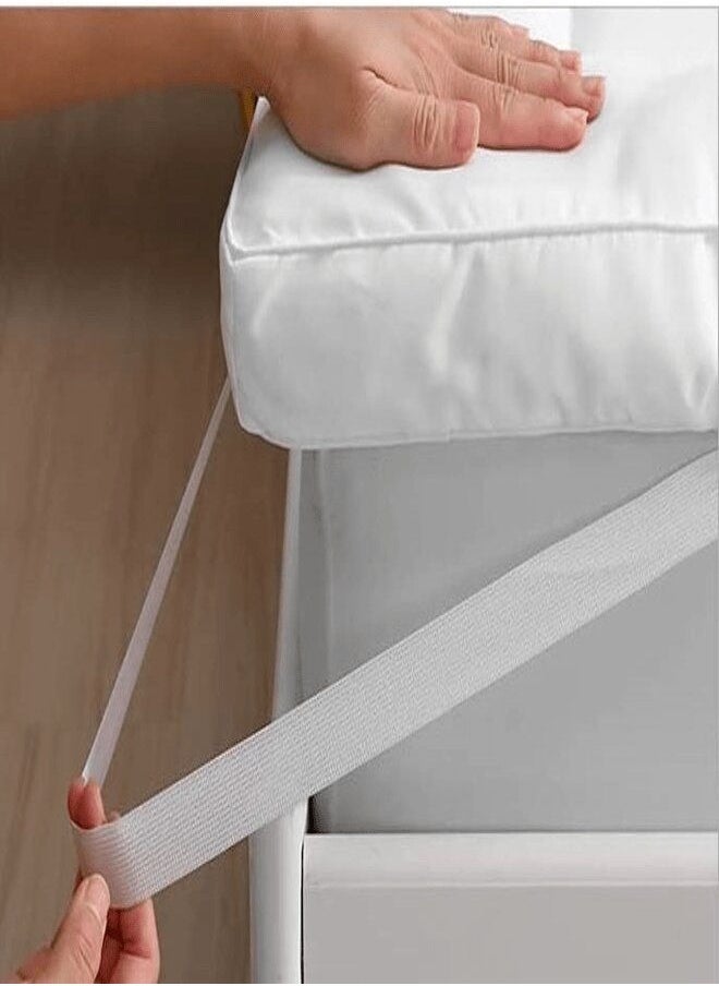 House One Microfiber Mattress Topper14 cm With Microfiber Filling and Rubber Corners Edges - 200x100 cm - White - Image 4