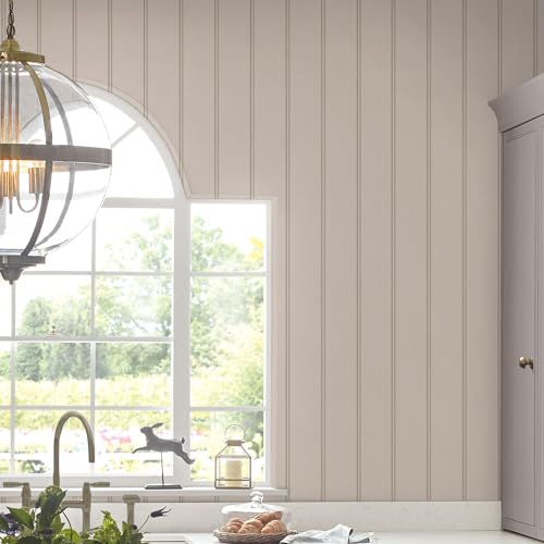 Laura Ashley Chalford Wood Panelling Dove Grey Wallpaper - Image 3