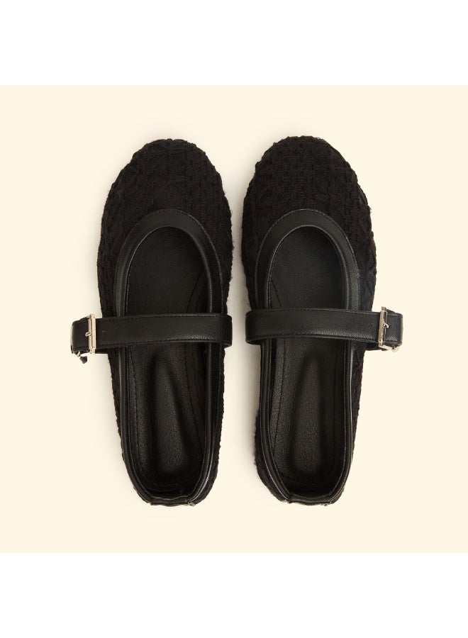 BOU lace-crochet-mary-jane-black - Image 1