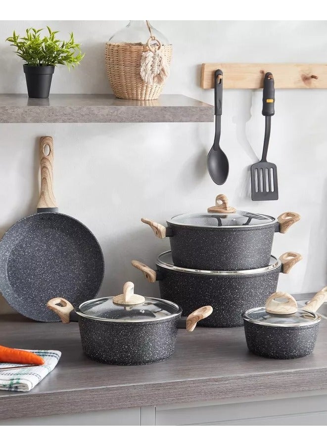 Home Box Nevada 11-Piece Forged Non-Stick Cookware Set - Image 1