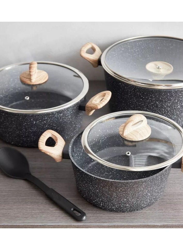 Home Box Nevada 11-Piece Forged Non-Stick Cookware Set - Image 4