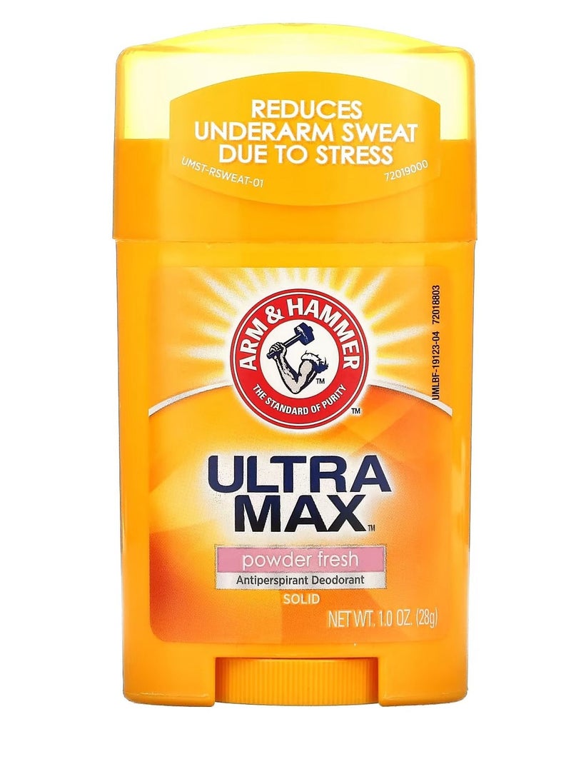 آرم آند هامر مزيل العرق ألترا ماكس بودرة صلبة مضادة للتعرق منعشة 1 أونصة (28 جم)