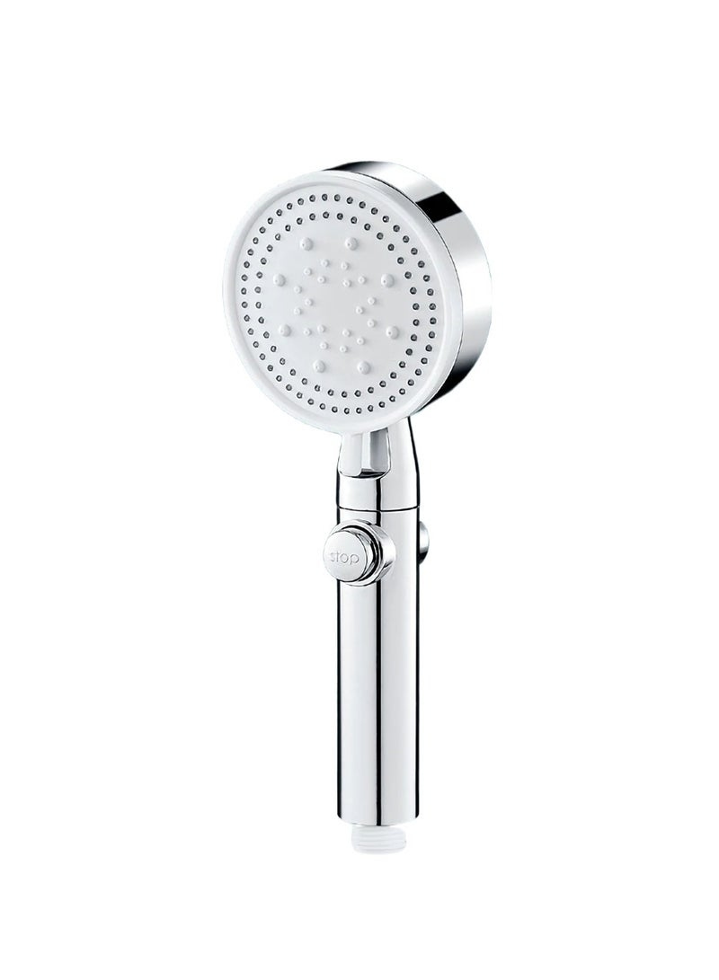 AROAQ High Pressure Shower Head, 5 Modes Adjustable Bath Shower Head,  Multi Functional Hand Held Rain Shower Head With Pause Switch, Water Saving Shower Nozzle Spray For Bathroom, (White)  - Image 1