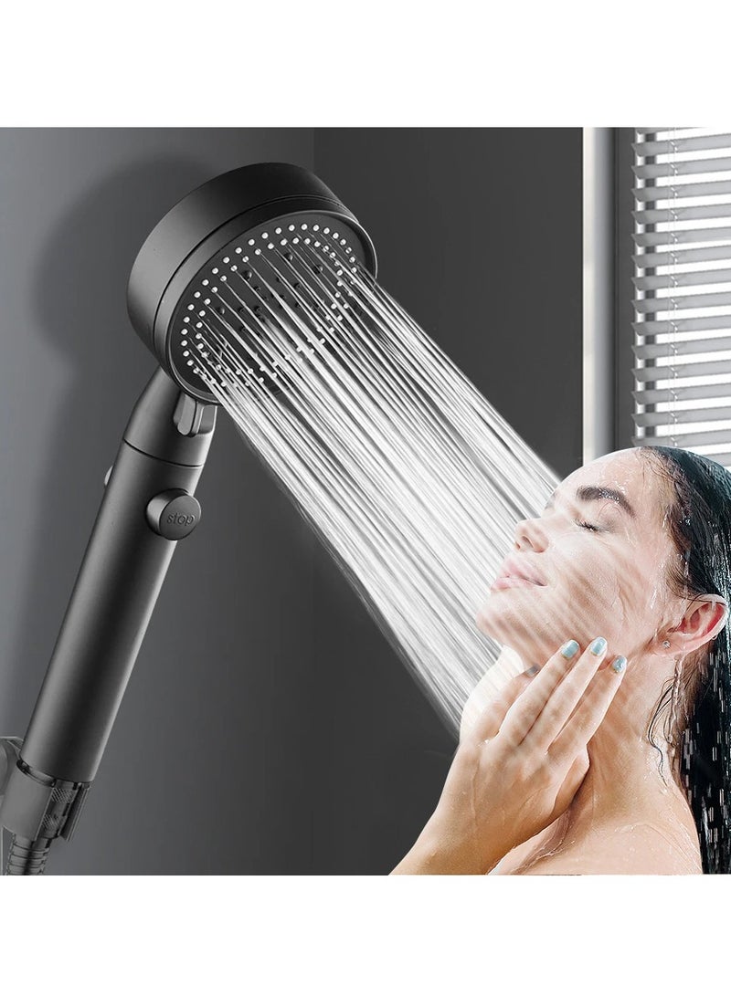 AROAQ High Pressure Shower Head, 5 Modes Adjustable Bath Shower Head,  Multi Functional Hand Held Rain Shower Head With Pause Switch, Water Saving Shower Nozzle Spray For Bathroom, (White)  - Image 2