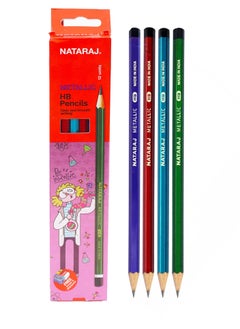 NATARAJ 3-Pack Metallic HB Graphite Pencils With Sharpener And Eraser  - Image 3