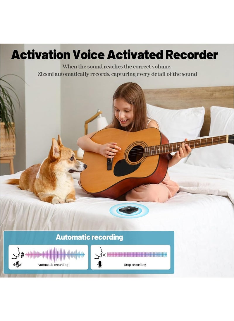 ZESTECH - 128GB(9000 Hour) 2-Sides Magnetic Voice Recorder, Recording Device with Al-Triple Noise, Voice Activated Recorder, MP3 Player and USB Flash Drives, Portable Tape Audio Recorder for Lectures Meetings Interviews - Image 1