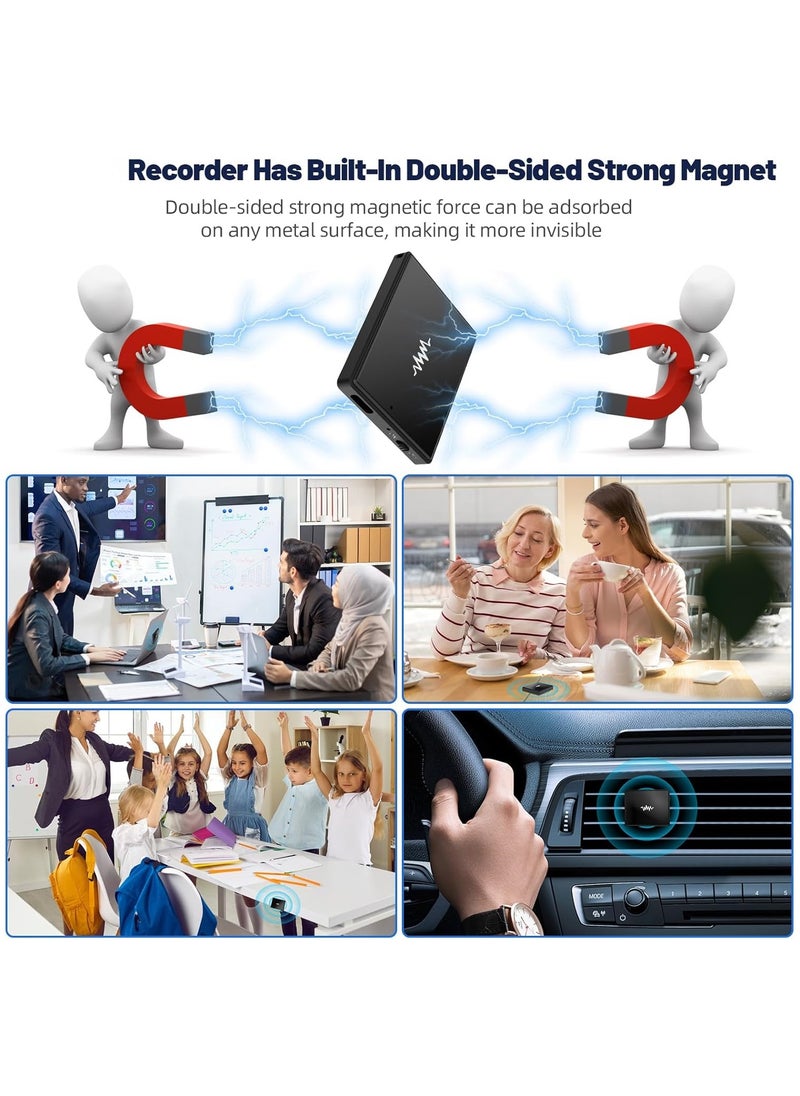 ZESTECH 128GB(9000 Hour) 2-Sides Magnetic Voice Recorder, Recording Device with Al-Triple Noise, Voice Activated Recorder, MP3 Player and USB Flash Drives, Portable Tape Audio Recorder for Lectures Meetings Interviews  - Image 4