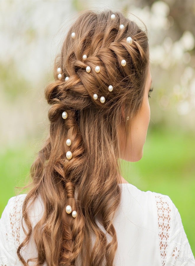 Quacc 18 PCS Pearl Hair Pins Pearl Wedding Pin U-Shaped Hair Clips Set Accessories for Brides Bridesmaids (Silver) - Image 5