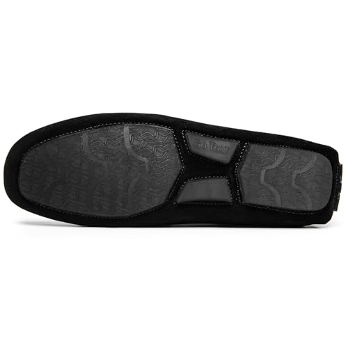 Go Tour Mens Handmade Suede Leather Casual Loafers Shoes Black 9.5/43 - Image 2