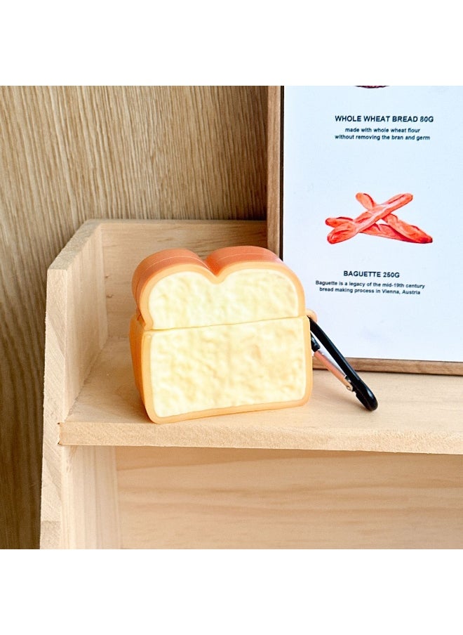 Generic - Fashion Toast Bread Shape Protective Case Cover for Apple AirPods Pro for Men Women - Image 1