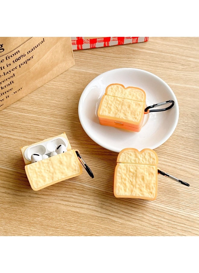 Generic - Fashion Toast Bread Shape Protective Case Cover for Apple AirPods Pro for Men Women - Image 1