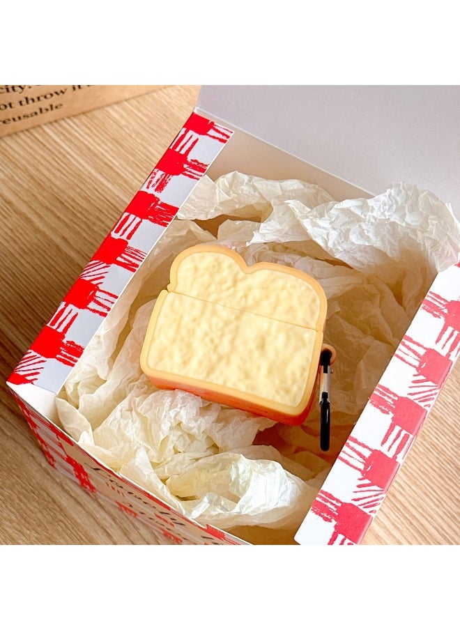 Generic - Fashion Toast Bread Shape Protective Case Cover for Apple AirPods Pro for Men Women - Image 1