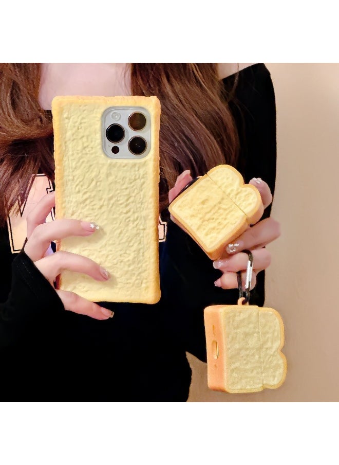 Generic - Fashion Toast Bread Shape Protective Case Cover for Apple AirPods Pro for Men Women - Image 1