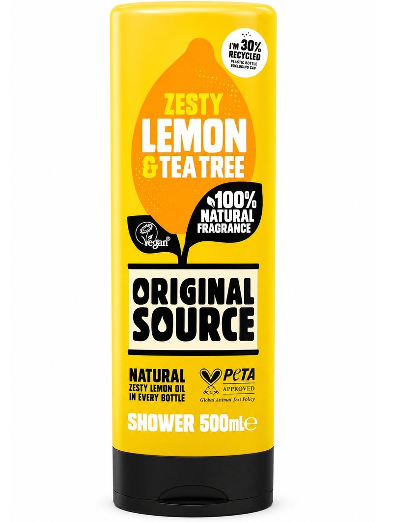 Original Source ZESTY LEMON & TEA TREE SHOWER GEL 500mL - Image 1