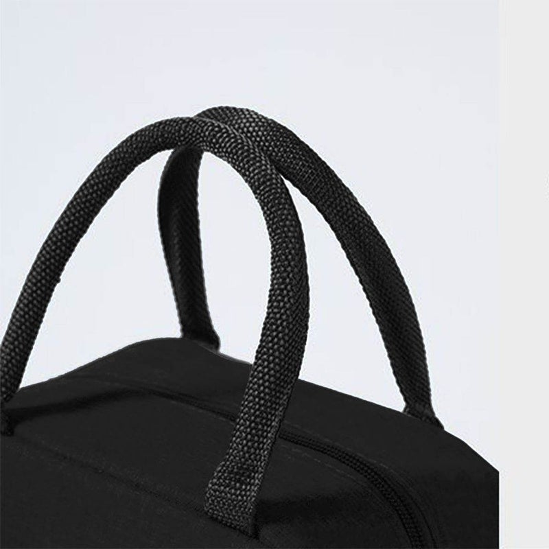 Black Insulated Lunch Box Bag Suitable For Office And Travel Thermal Compatible Zipper Closure Cooler Bag Lightweight Non Food Contact Holder - Image 4