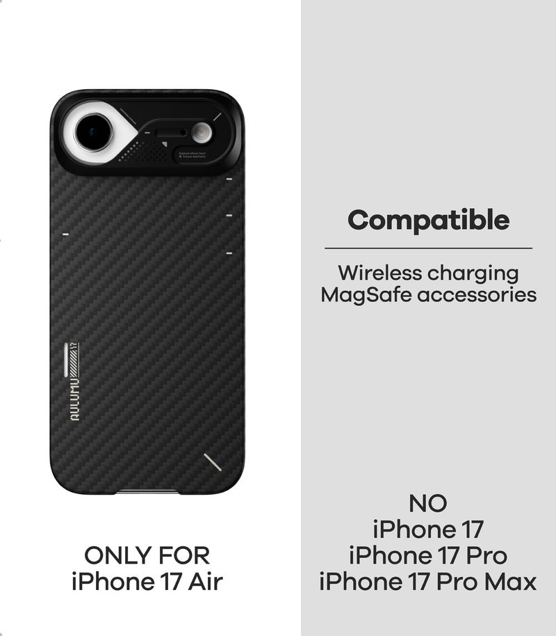 Aulumu A17 Aramid Fiber iPhone Air Case | 1500D Ultra Slim Woven | CoolHyper Real Cooling | Compatible with MagSafe - Image 2