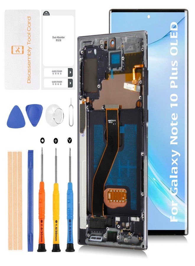 Olivechard Note 10 Plus 5G OLED LCD Display +Aura Black Frame for Samsung Galaxy Note10+/5G SM-N975U N975W N976U 6.8" LCD Screen Display Replacement Touch Digitizer Assembly Kit - Image 1