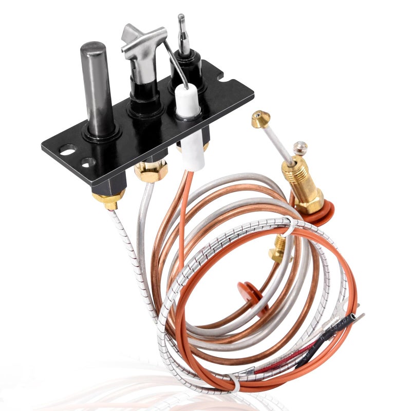 Criditpid Criditpid 4021737 Pilot Assembly LP for Heatilator Heat N Glo Quadrafire Fireplaces Heatilator  HeatNGlo Propane Gas Pilot Assembly 4021737 Replacement Parts with Thermocouple Thermopile 