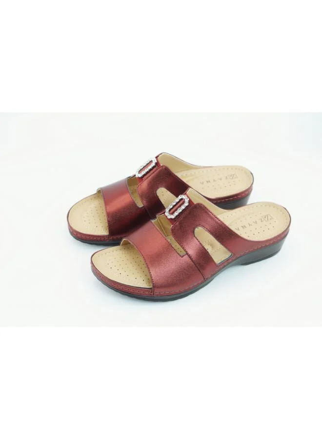 221-3159 Zayna Woman Slip-On Comfort Sandals 88998-37 Bordo