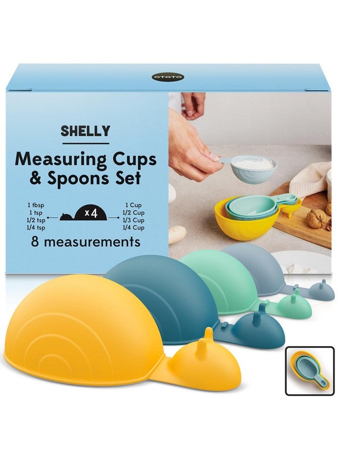 OTOTO Measuring Spoons Set - Teaspoons for Dry & Liquid Ingredients, BPA-free & Dishwasher Safe, Funny Gifts, Baking Accessories, Unique Kitchen Gadgets (Shelly) - Image 1