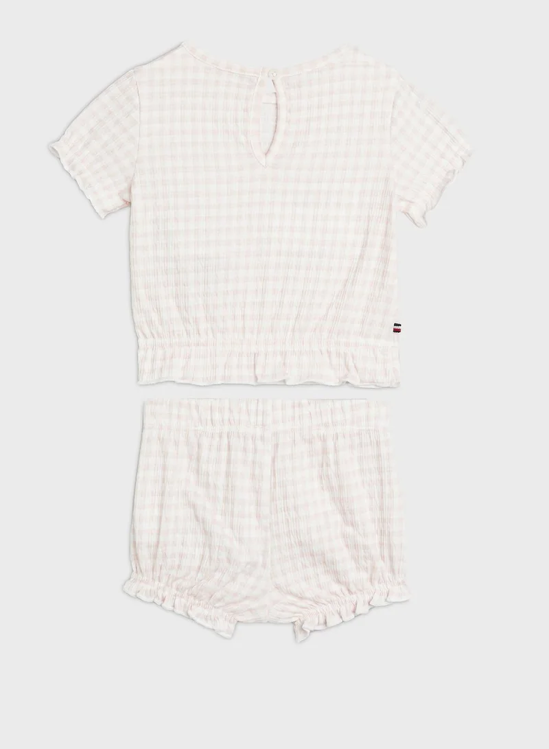 TOMMY HILFIGER Infant Gingham Top & Shorts Set