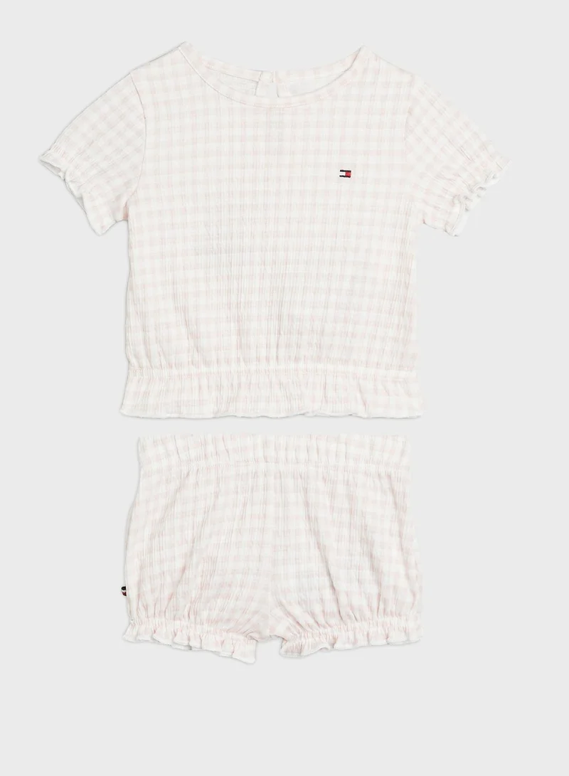 TOMMY HILFIGER Infant Gingham Top & Shorts Set