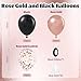 awenztech 60pcs Rose Gold and Black Balloons 12inch with Rose Gold Confetti Balloons for Wedding Graduation Baby Shower Birthday Party Decoration - Image 4