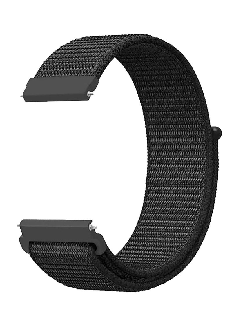 SYOSI 22mm Soft Nylon Watch Bands Compatible for Samsung Galaxy Watch 46mm/Samsung Galaxy Watch 3 45mm/Gear S3 Frontier/Classic, Sport Strap Wristband Replacement Bracelet for Women Men (black) - Image 1