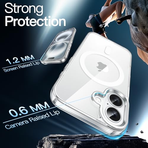 ZedGear for iPhone 16 Case Cover Compatible with Magsafe Anti Yellow Silicone Clear Shockproof Scratch Resistant Protective Phone Soft Silicone Slim Cover for iPhone 16 (Transparent) - Image 5