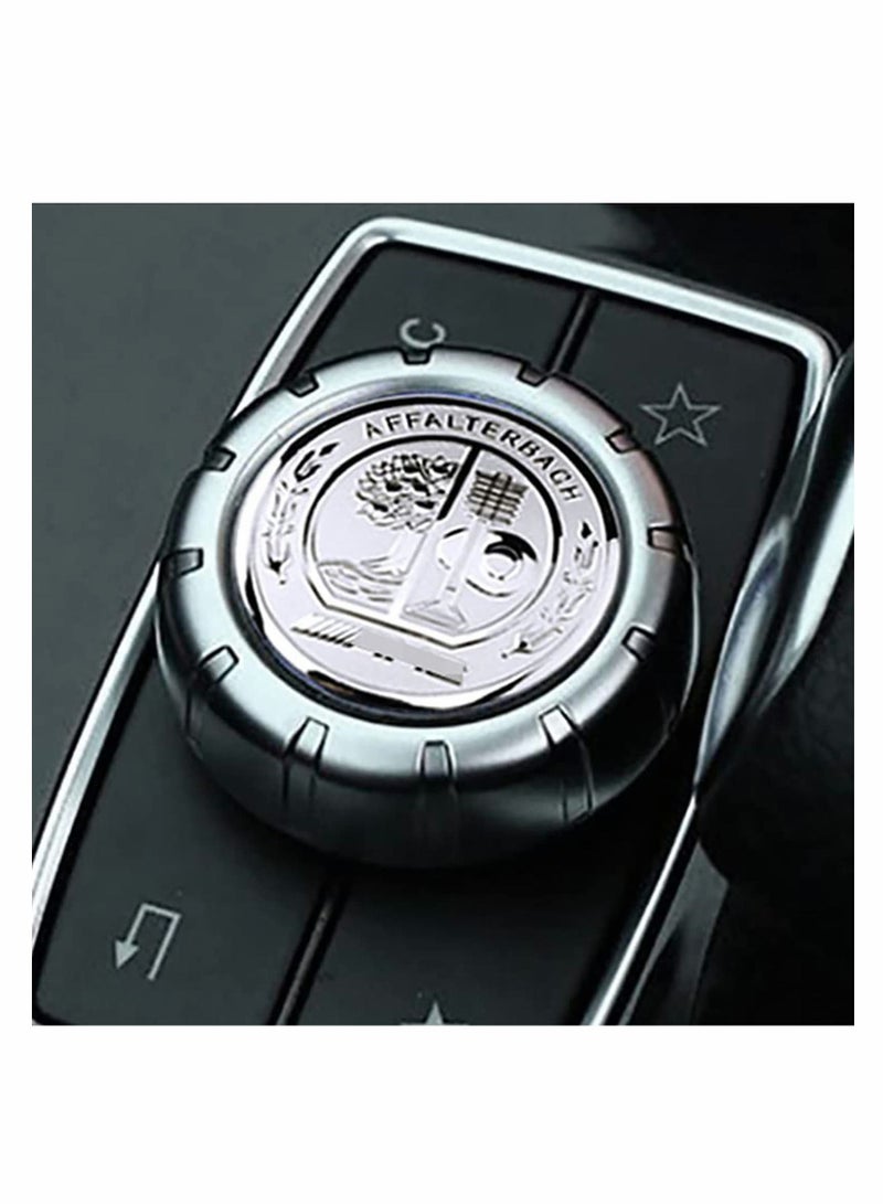 Metal Modified Center Console Multimedia Control Button Knob Trims Cover Decals Emblems Stickers for Mercedes Benz A B E GLK GLA CLA GLE ML GL Class (29mm Knob, Sliver) - Image 1