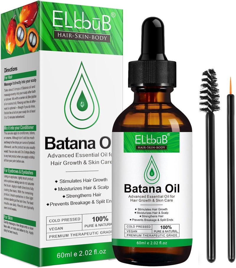 ELBBUB Batana Oil for Hair Growth – Pure Honduran Batana Oil for Enhanced Hair and Skin Vitality, Suitable for All Hair Types, 2.02 fl oz - Image 1