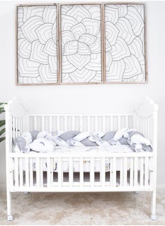 FUN MOMENT 7-Piece Baby Cot Bedspread With Snail Partitions  - Image 3