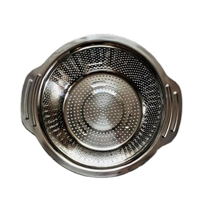 PIPULSE Stainless Steel Strainers Washing Bowls Heavy Duty Kitchen Colander Basket with Handle Microporous Design for Vegetables Draining Cooked Fruits Rice Pasta2pis - Image 5