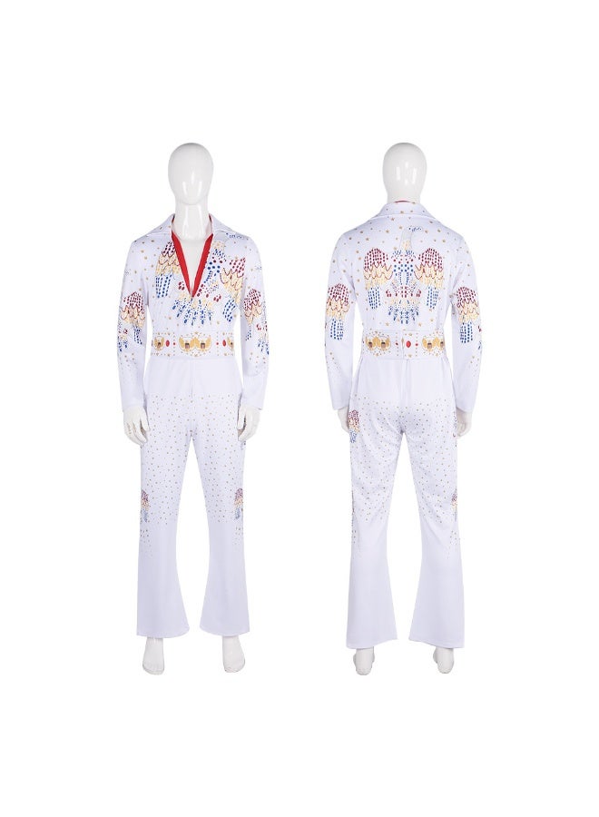 Carnival Rock Singer Elvis Presley Costume For Festival Party Dance Costume, Cosplay Performance Outfit - Image 1